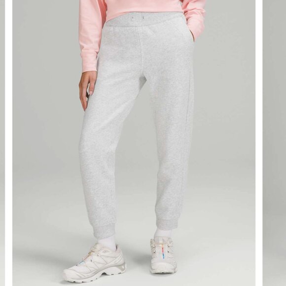 Lululemon Scuba High-Rise Fleece Jogger 28" Heathered Core Ultra Light Grey Sz 4 - Picture 3 of 7